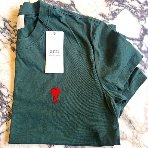 NEW W/ TAGS AMI  Crew Neck Short Sleeve T-Shirt - Picture 1 of 5